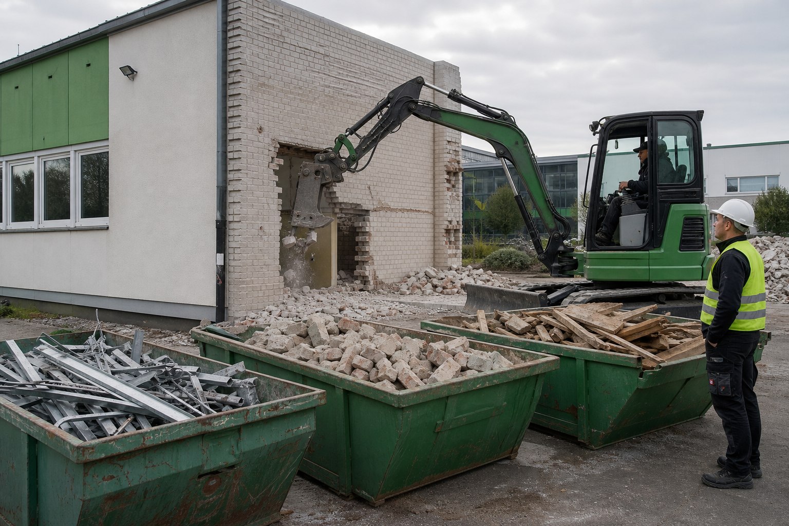 Kontrollierter Teilabbruch mit getrennter Materialerfassung