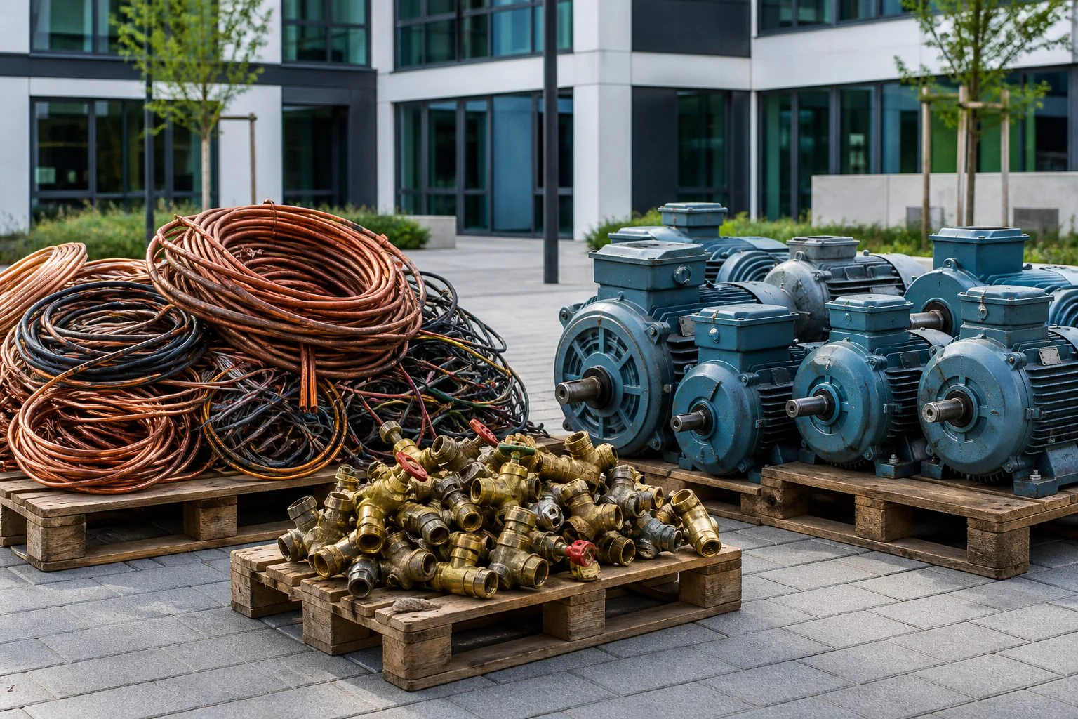 Kupferkabel, Messingventile und Elektromotoren beim Schrottankauf Ratingen